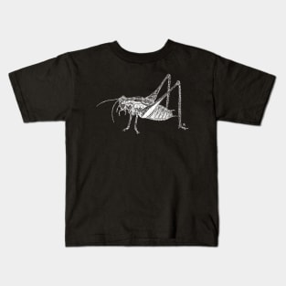 Bush Cricket (White) Kids T-Shirt